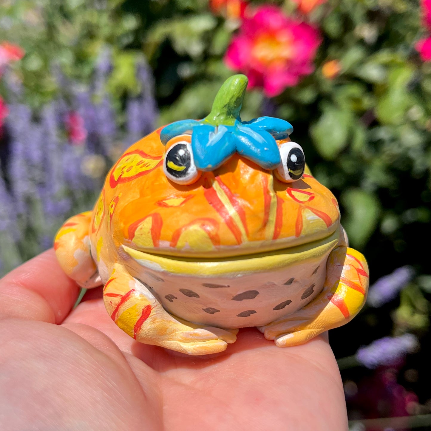 Polymer Clay Tibby the Pacman Frog Figurine
