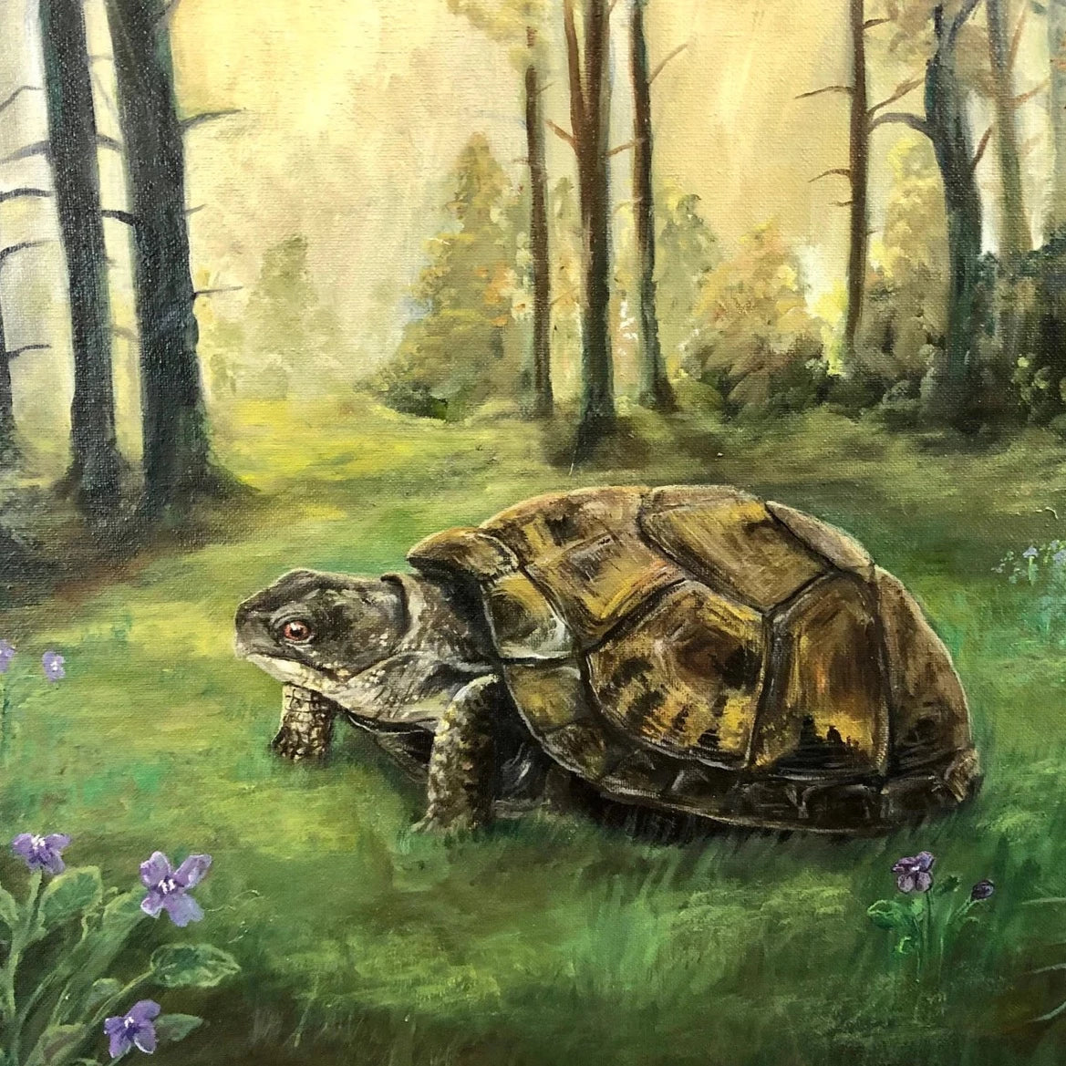 Custom acrylic pet painting portrait commission