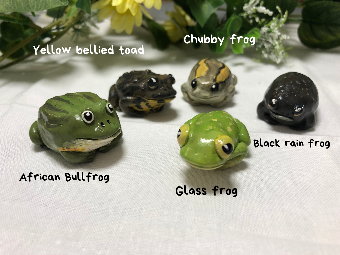 Handmade Polymer Clay Mini Frog Friend Figurines (Series 2.0)