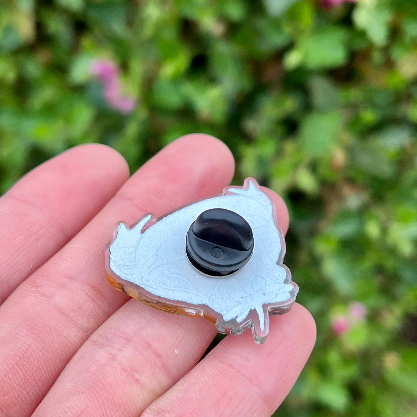 Tibby the pacman frog acrylic pin