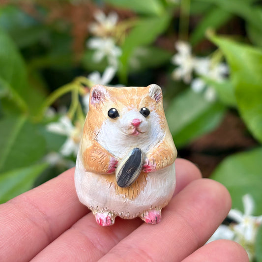 Handmade Syrian hamster figurine