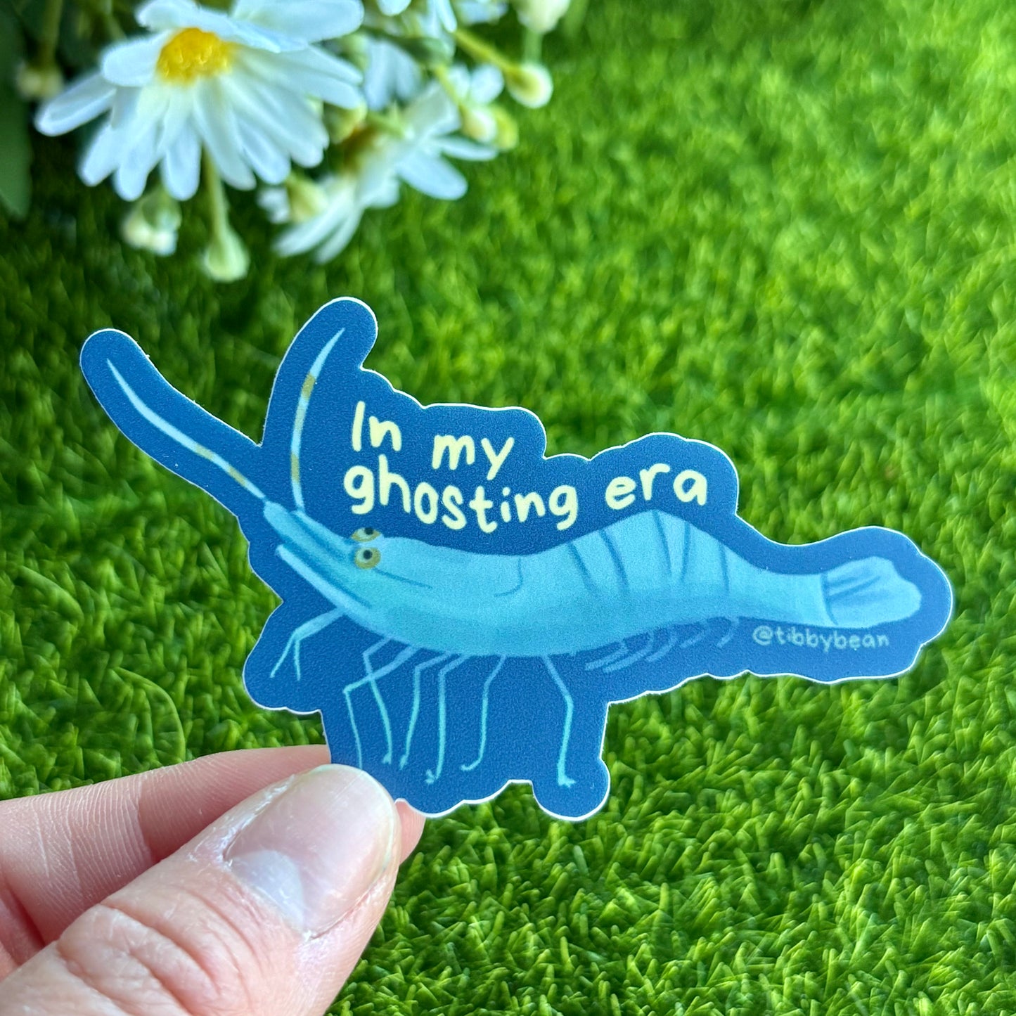 Vinyl ghost shrimp sticker