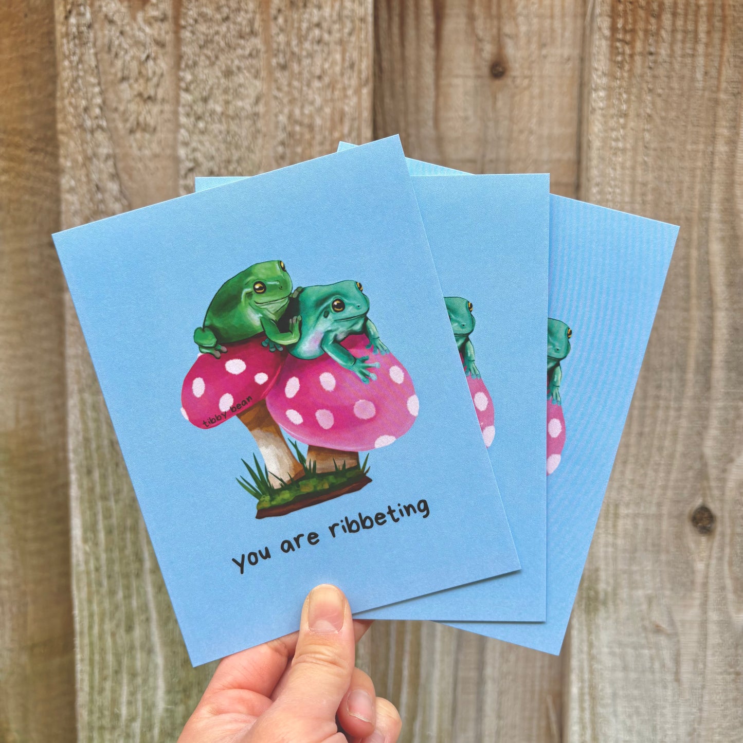 You are ribbeting greeting card