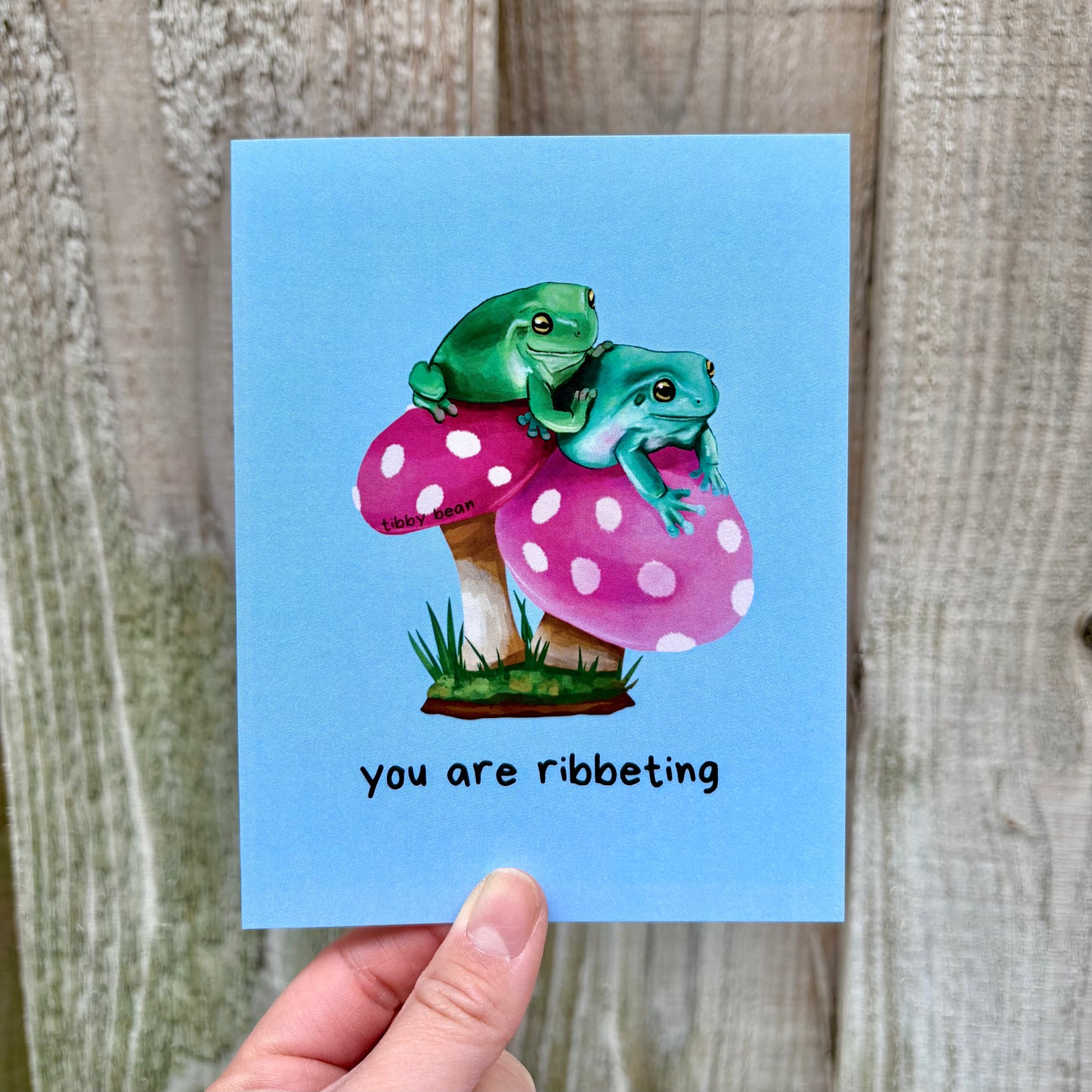 You are ribbeting greeting card