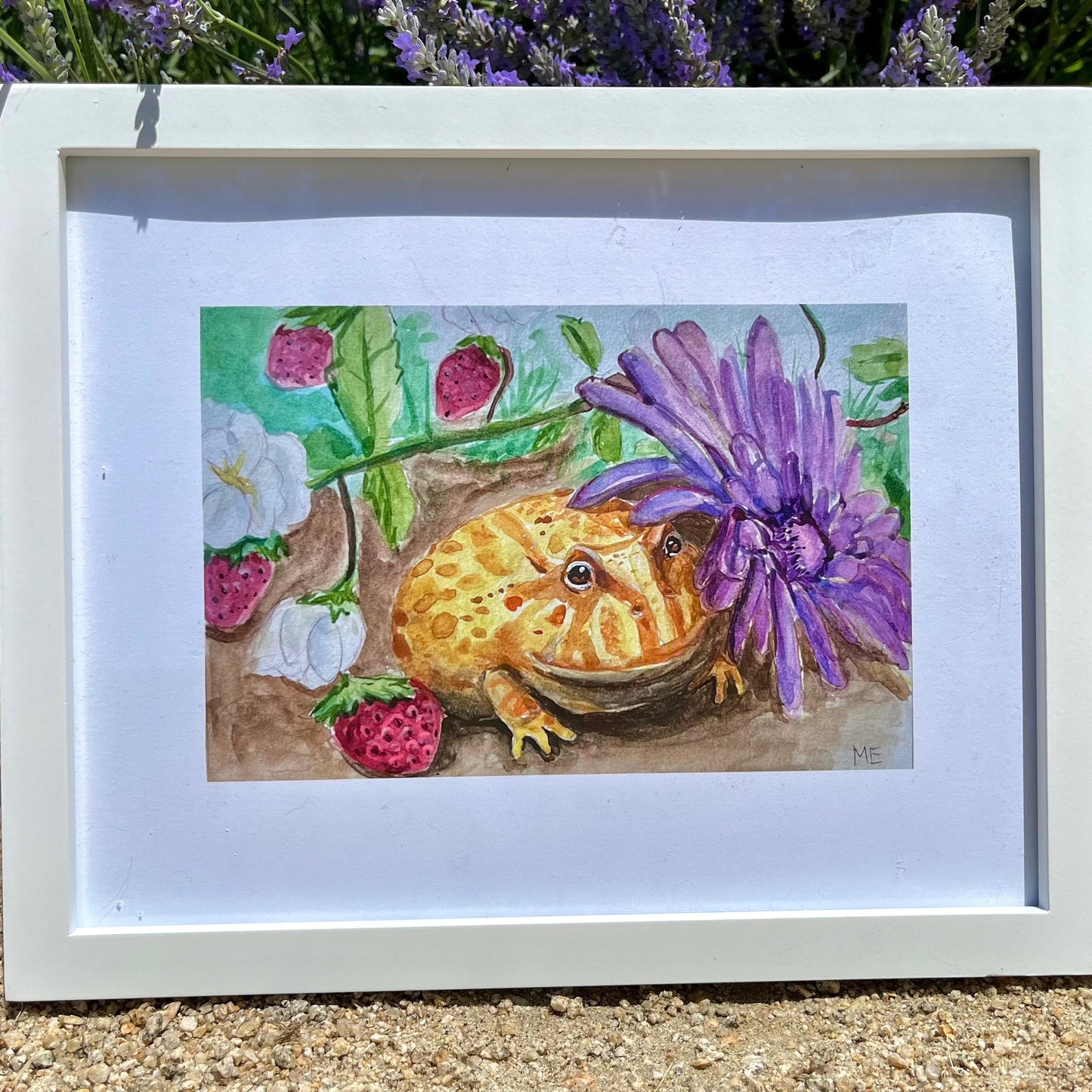 Tibby in the garden art print