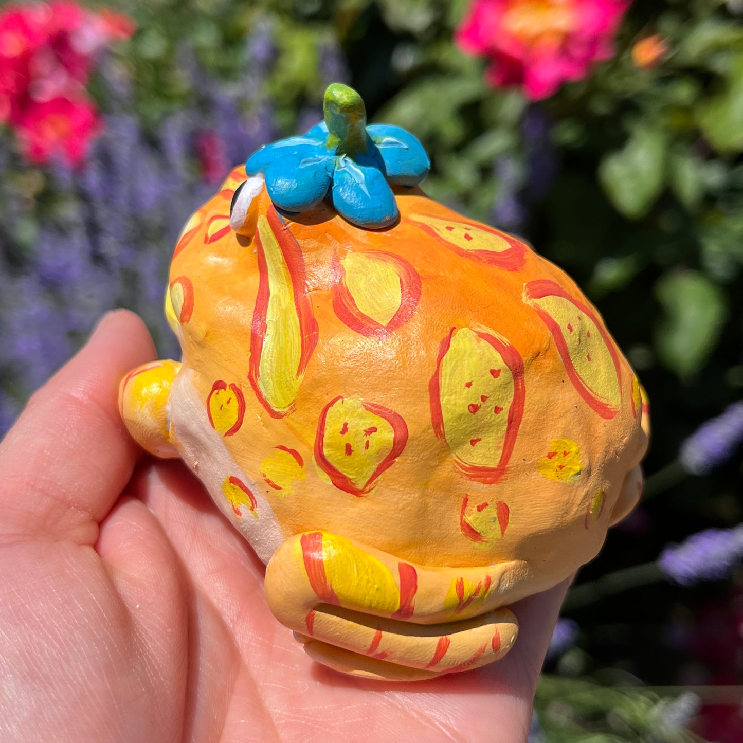 Polymer Clay Tibby the Pacman Frog Figurine